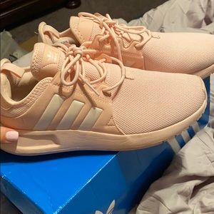 Pink Adidas running shoes size 6
